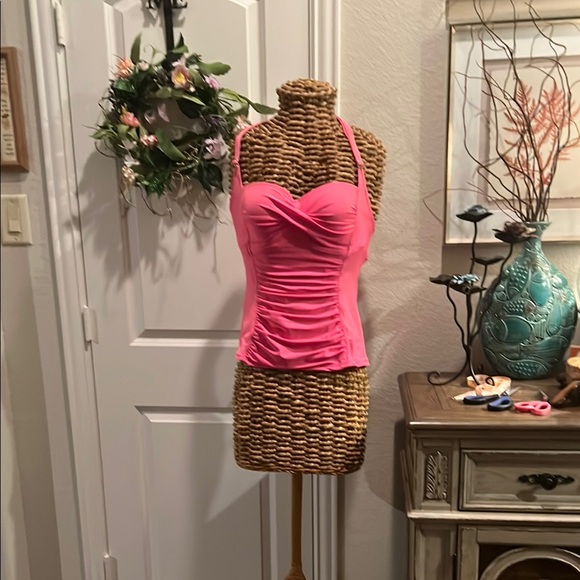 Pink Ruched Halter Top - Picture 1 of 1